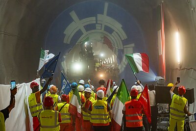 Breakthrough of the exploratory tunnel of the Brenner Base Tunnel