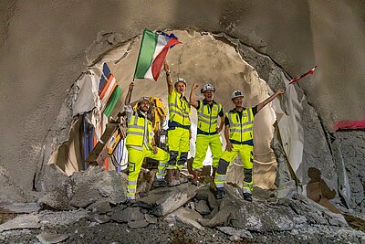 Breakthrough of the exploratory tunnel of the Brenner Base Tunnel